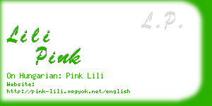 lili pink business card